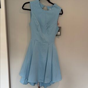 House of CB Sky Blue Sleeveless Backless Dress